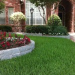 landscaped front yard