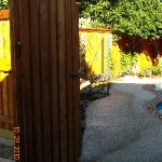 Fence with Door Leading to Back Yard