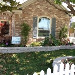Front Yard Rock Wall Garden Flower Bed